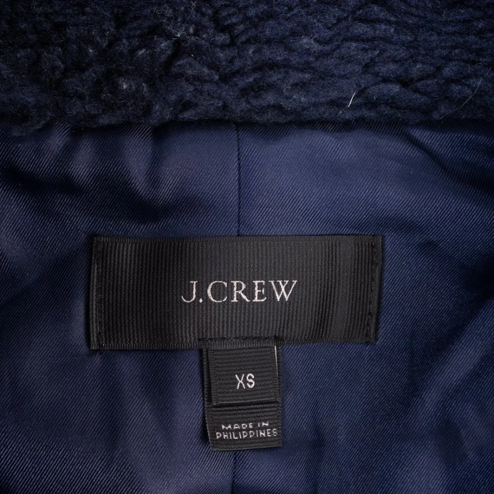 J. CREW Plush navy fleece excursion vest size XS